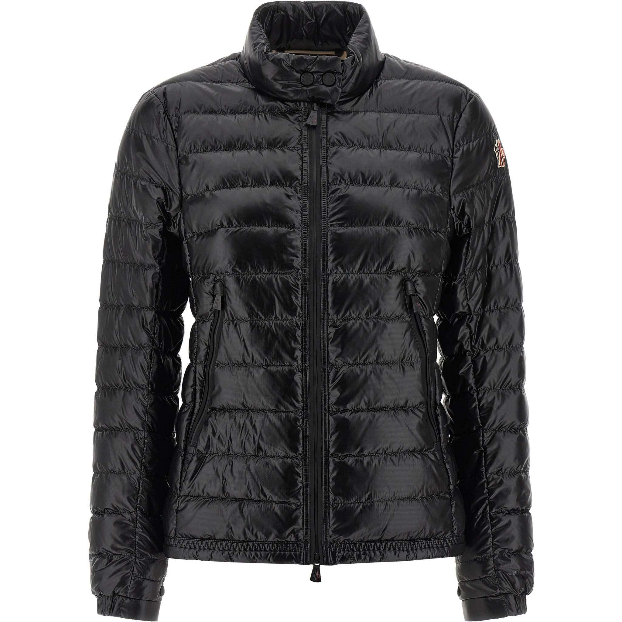 Black Polyamide Full-Length Jacket