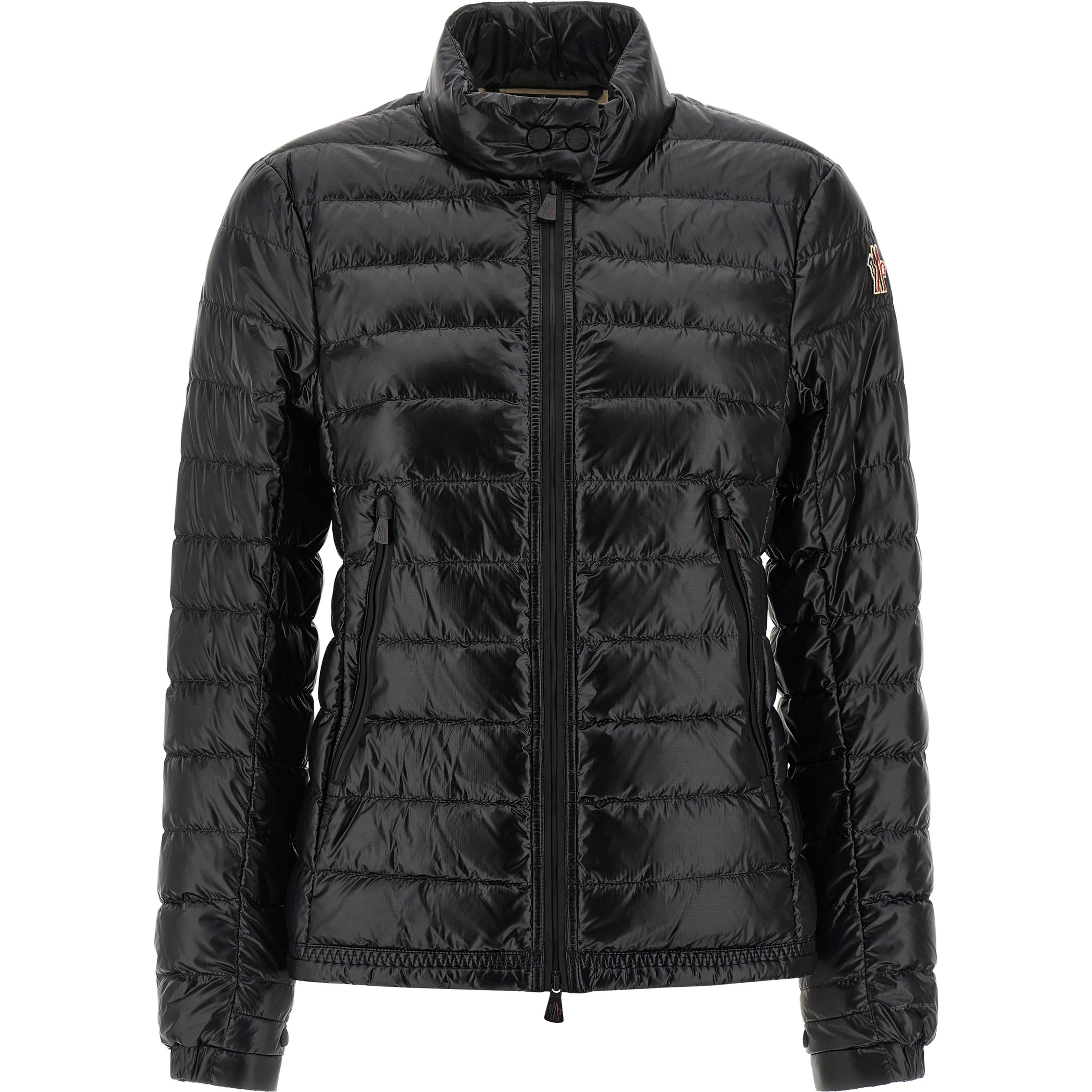 Black Polyamide Full-Length Jacket