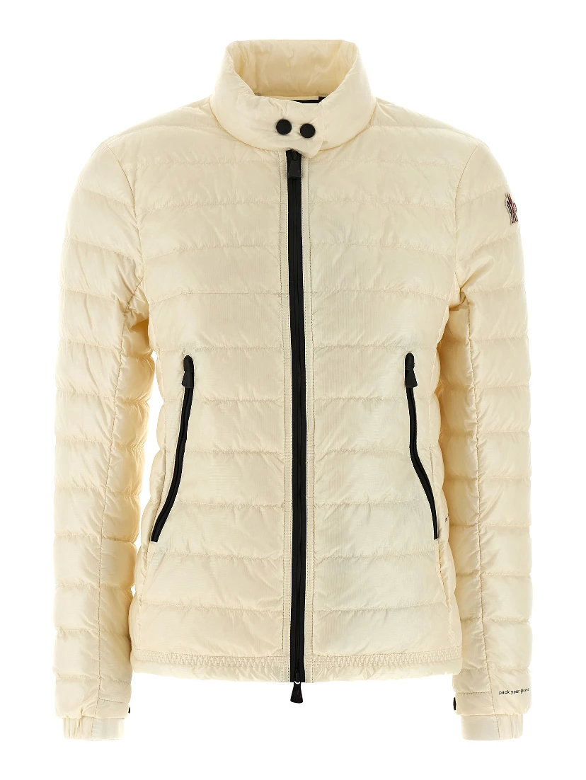 White Polyamide Full-Length Jacket