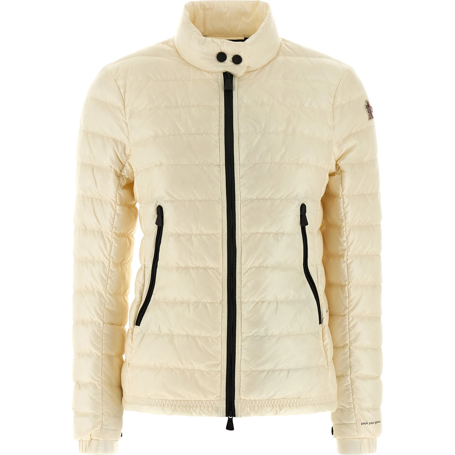 White Polyamide Full-Length Jacket