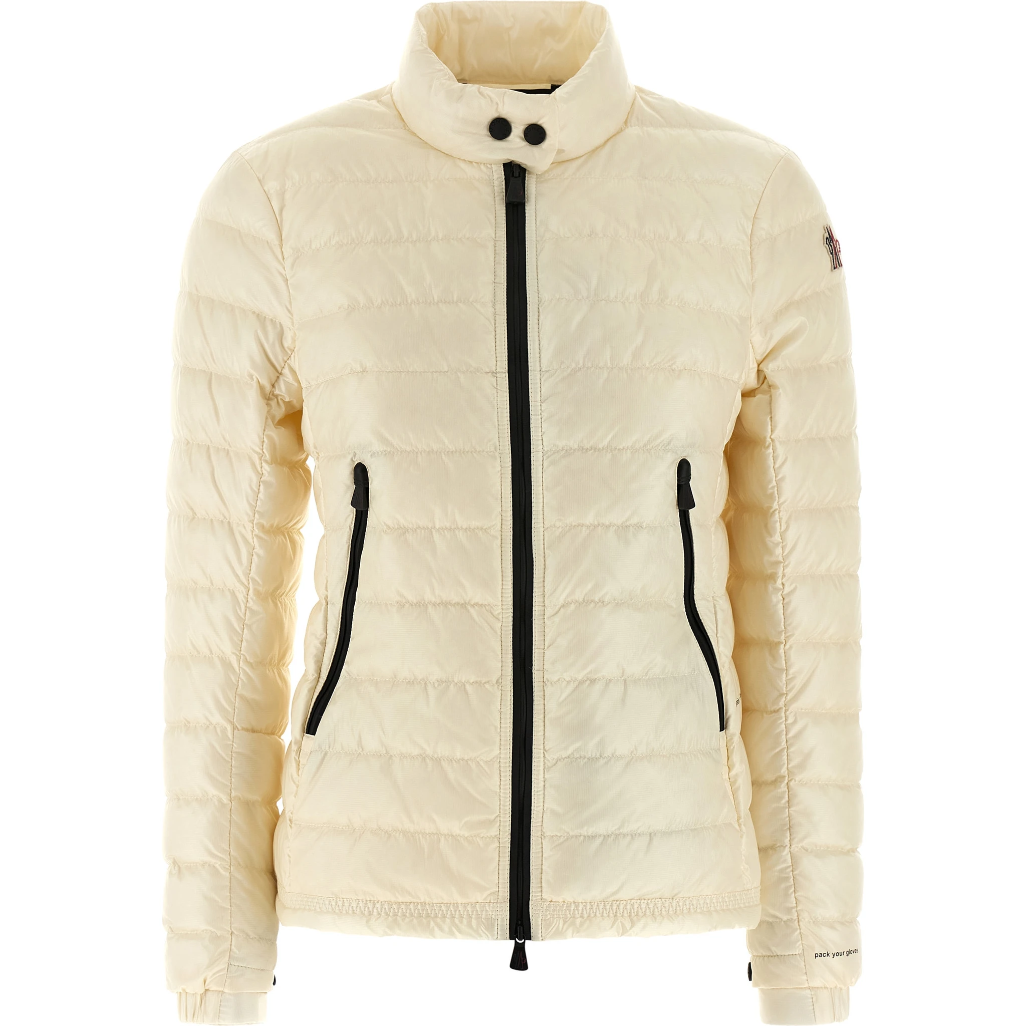 White Polyamide Full-Length Jacket
