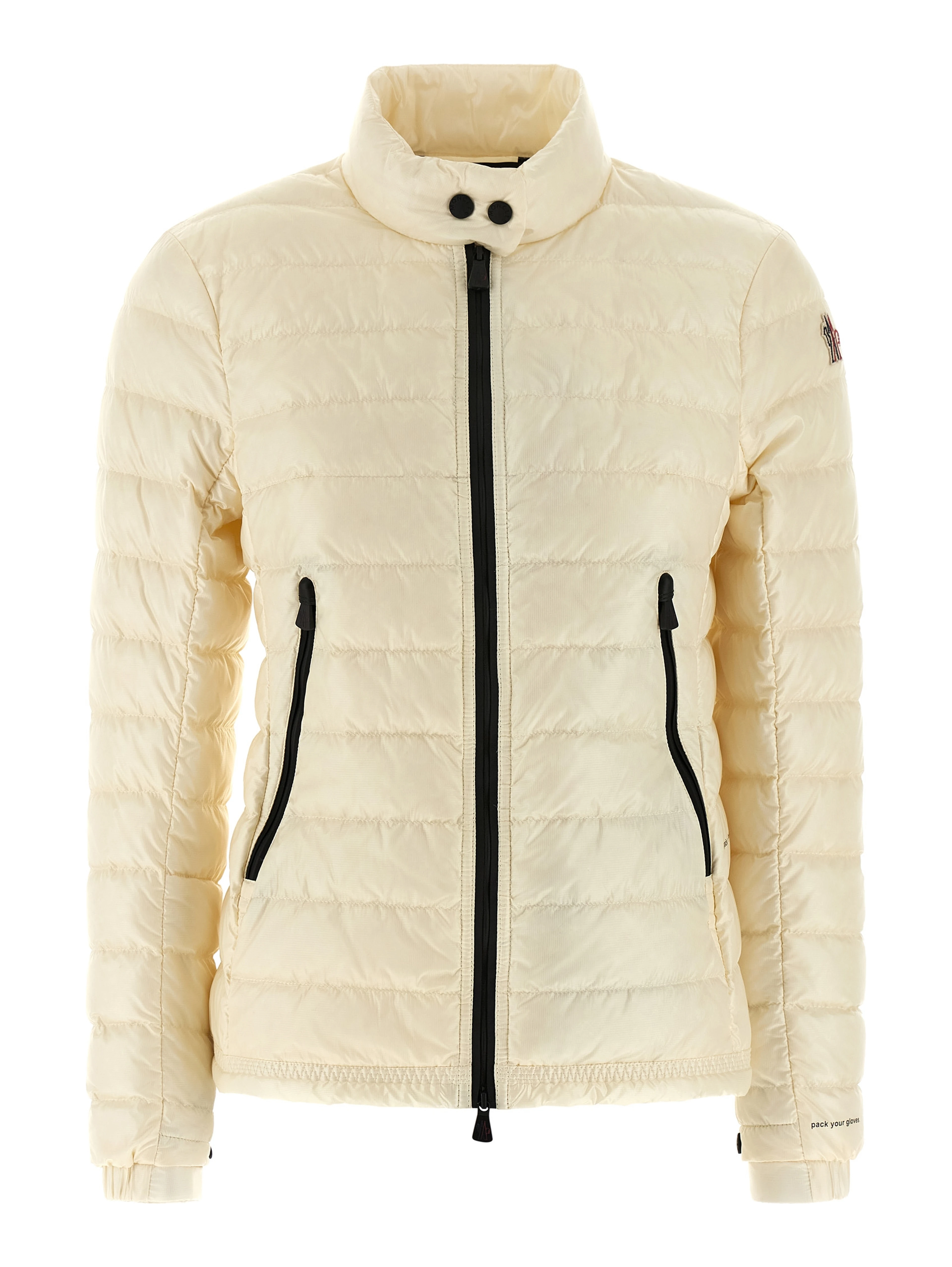 White Polyamide Full-Length Jacket