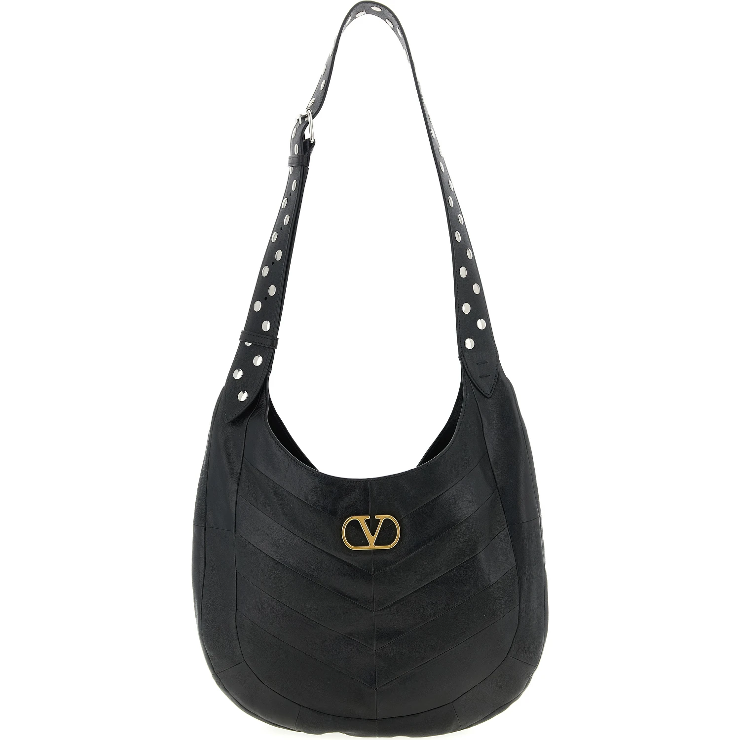 Black Lamb Leather Shoulder Bag