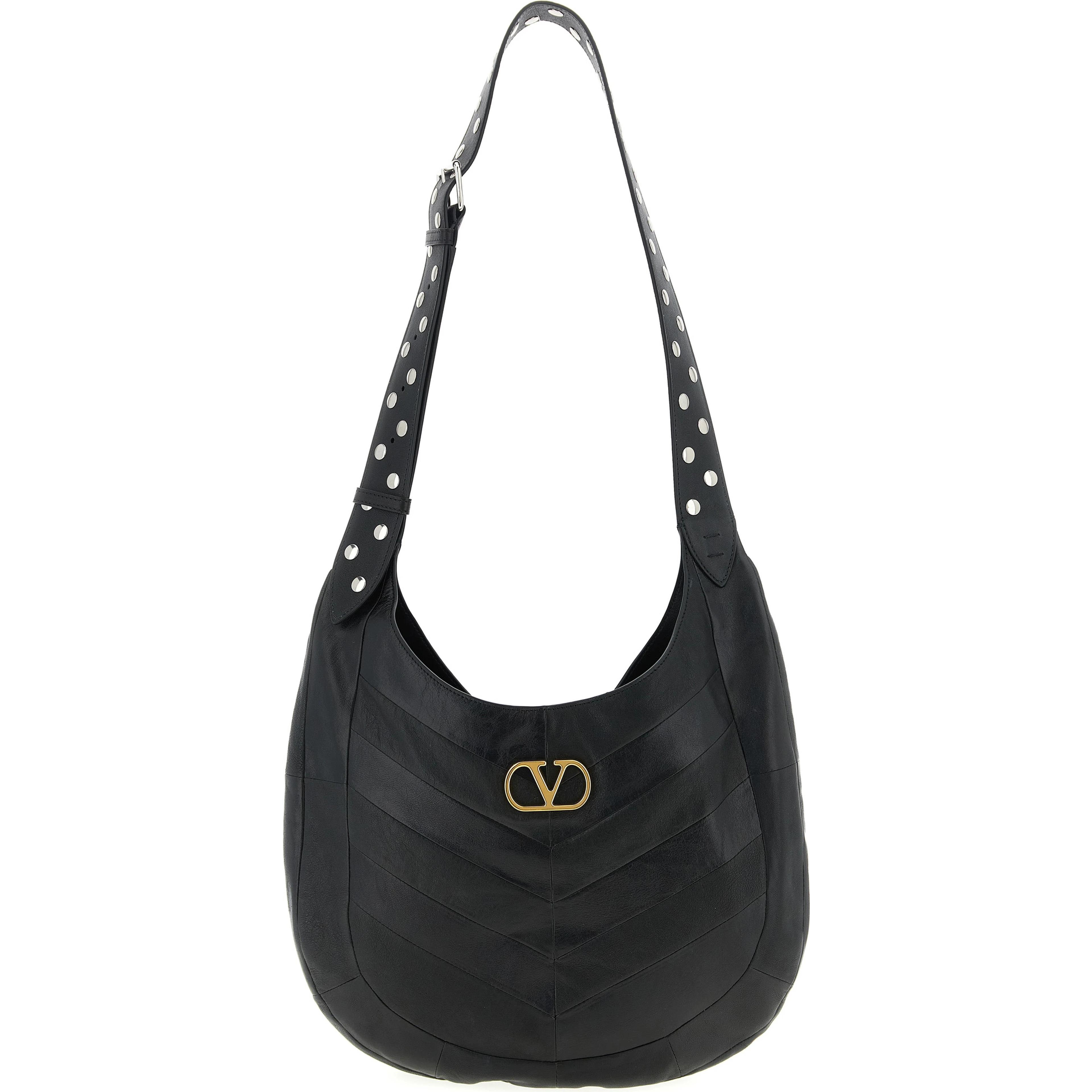 Black Lamb Leather Shoulder Bag