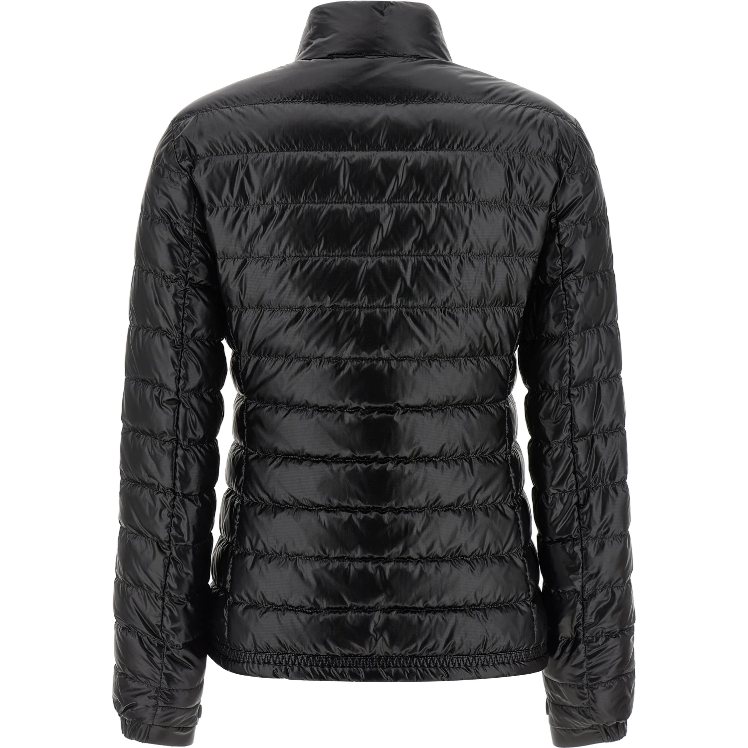 Black Polyamide Full-Length Jacket