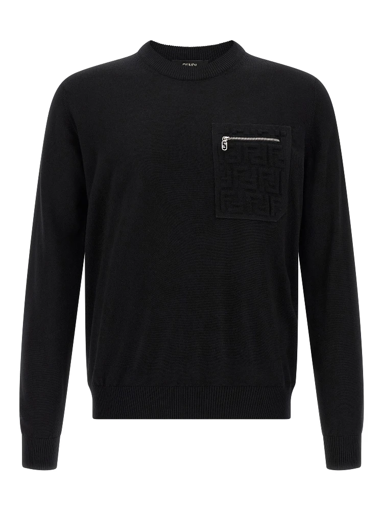 Black Virgin Wool Cardigan