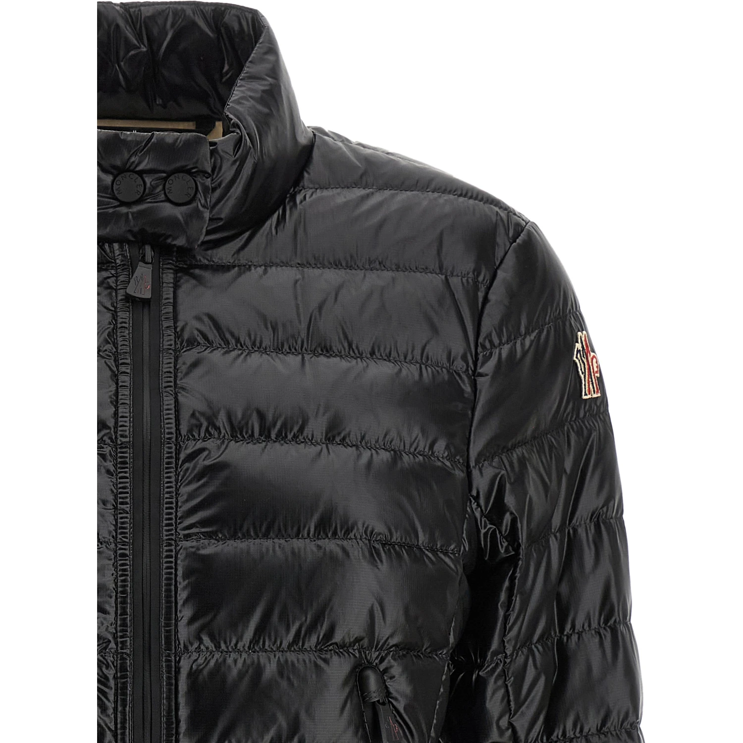 Black Polyamide Full-Length Jacket