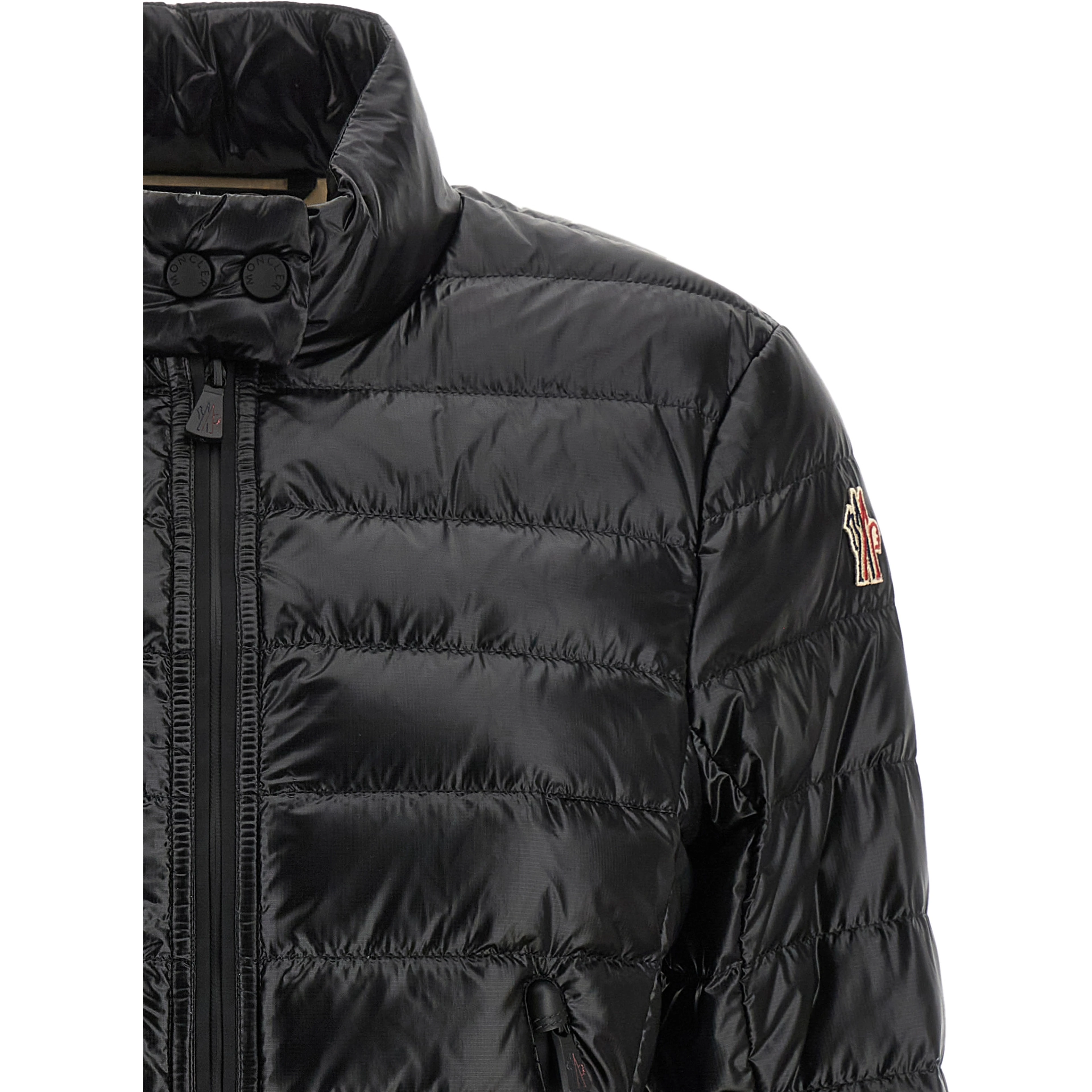 Black Polyamide Full-Length Jacket