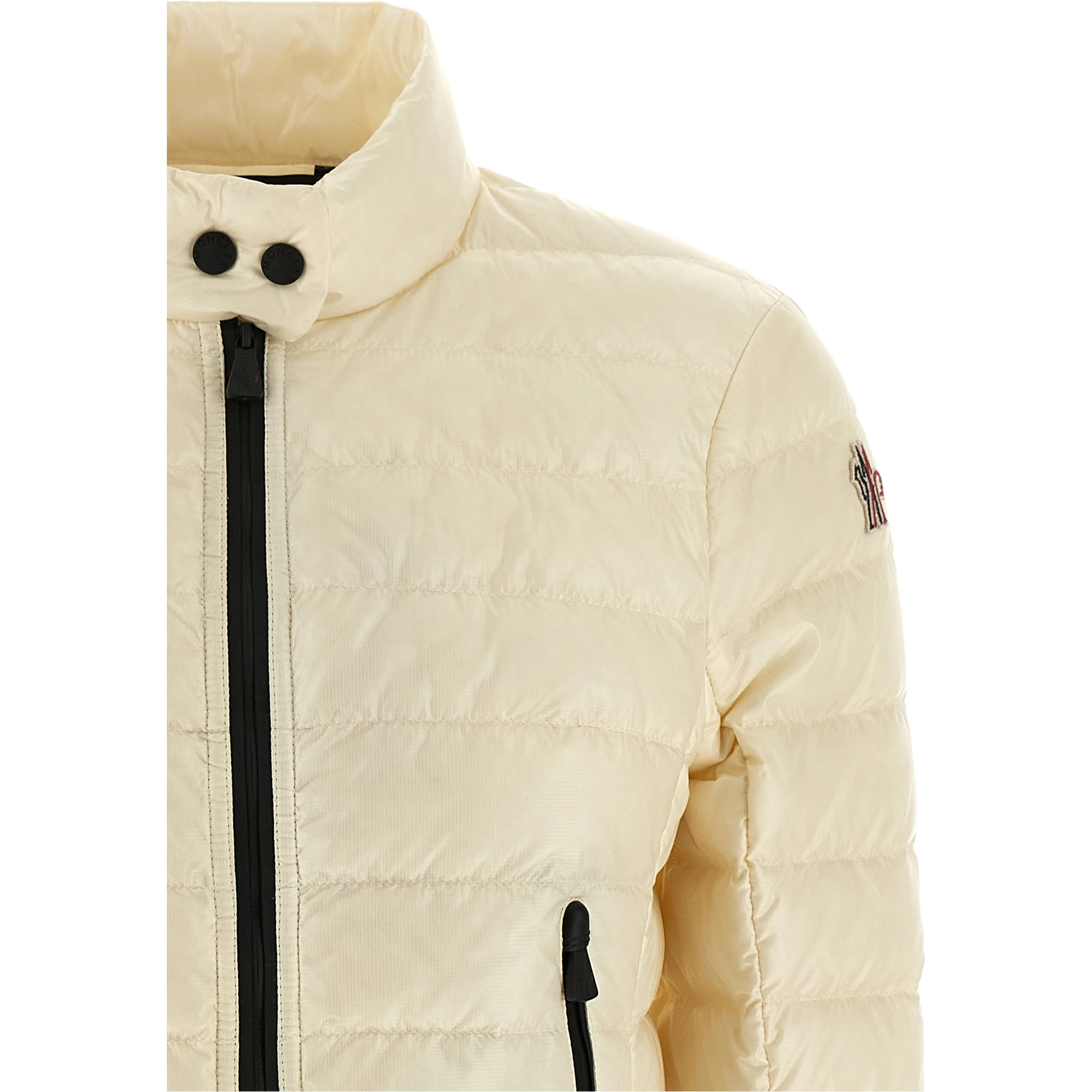 White Polyamide Full-Length Jacket