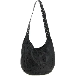 Black Lamb Leather Shoulder Bag