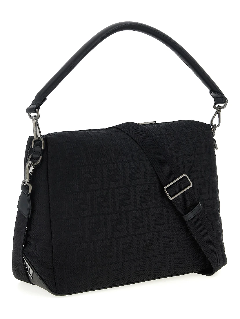 Black Polyamide Shoulder Bag