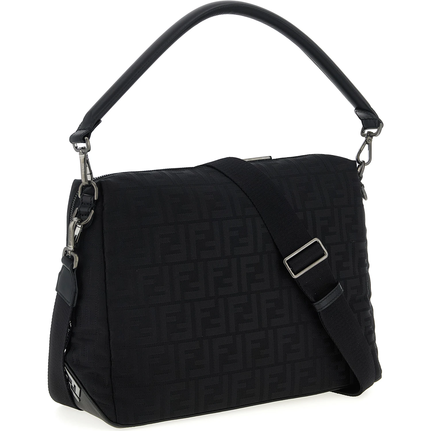 Black Polyamide Shoulder Bag
