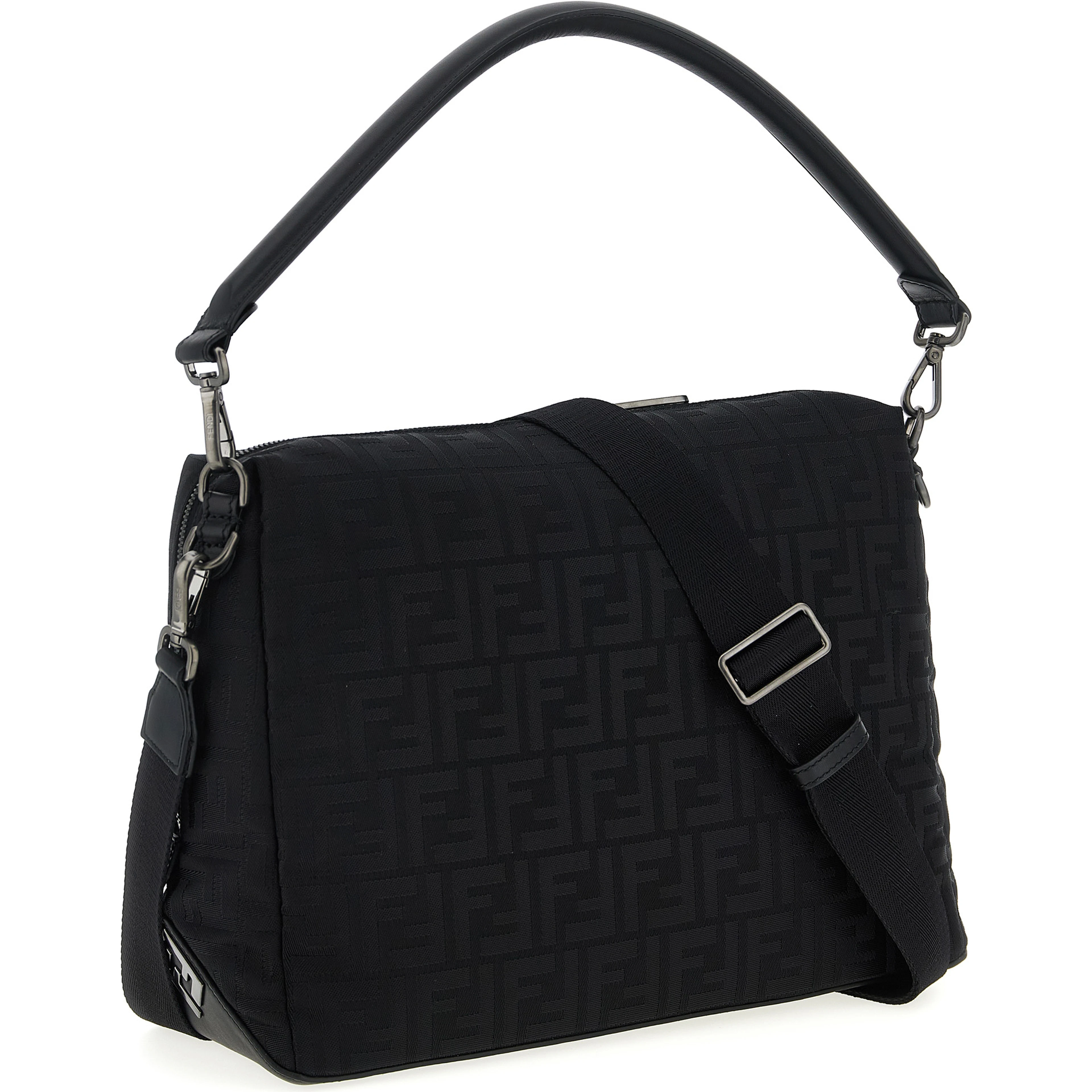Black Polyamide Shoulder Bag