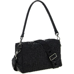 Black Polyamide Shoulder Bag