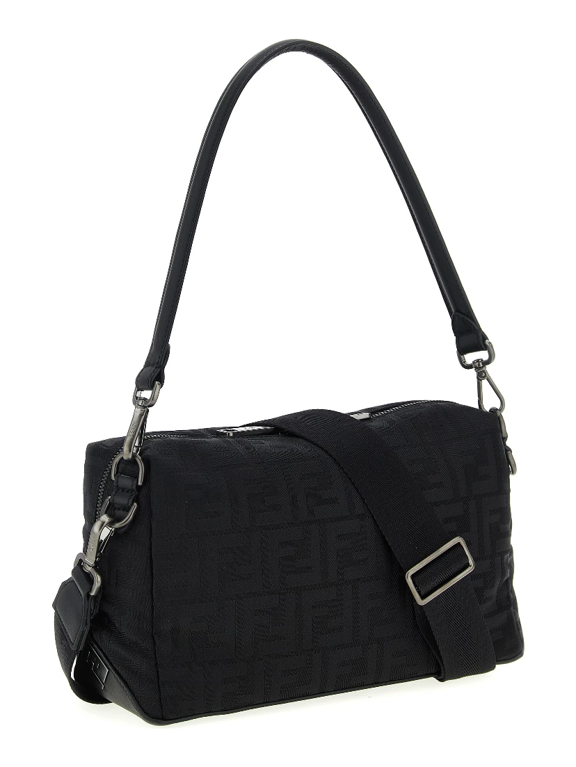 Black Polyamide Shoulder Bag
