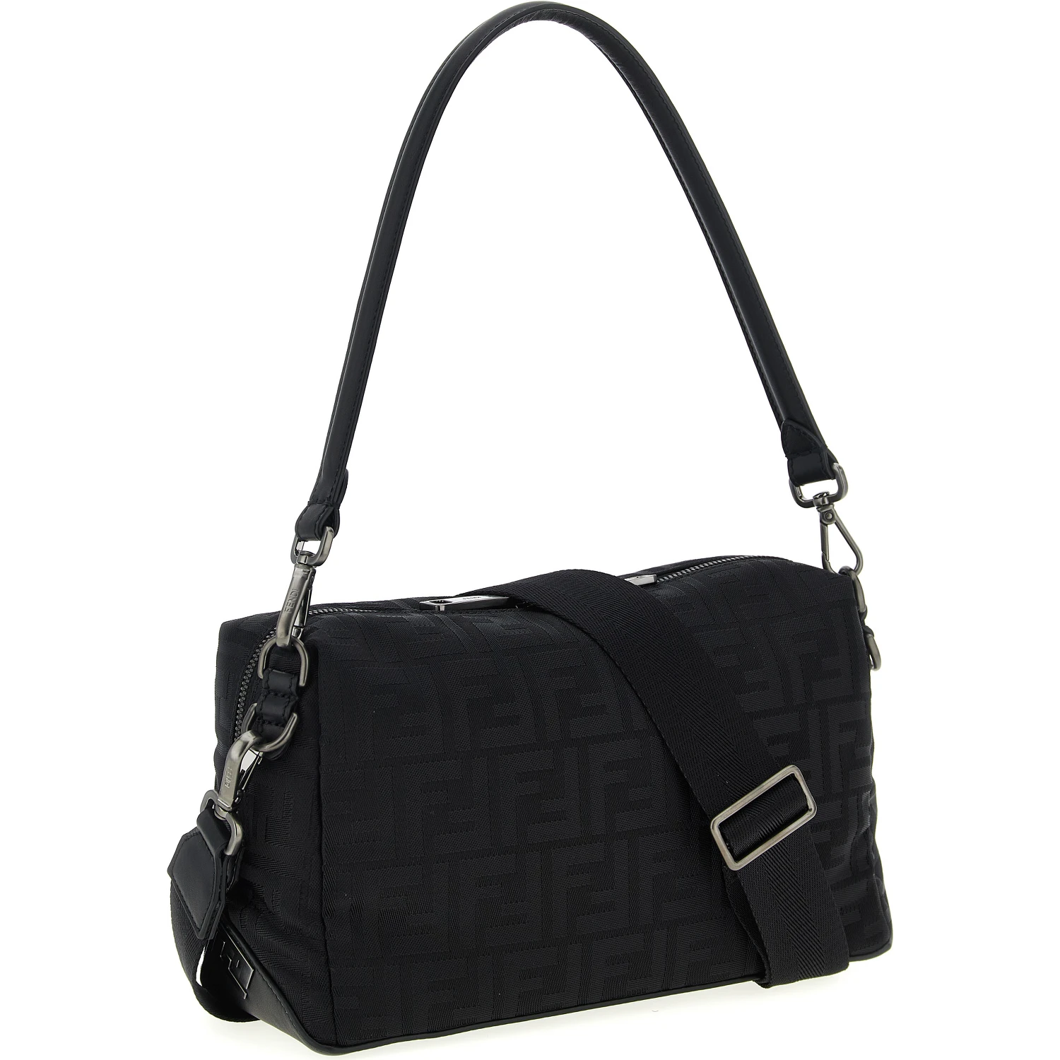 Black Polyamide Shoulder Bag