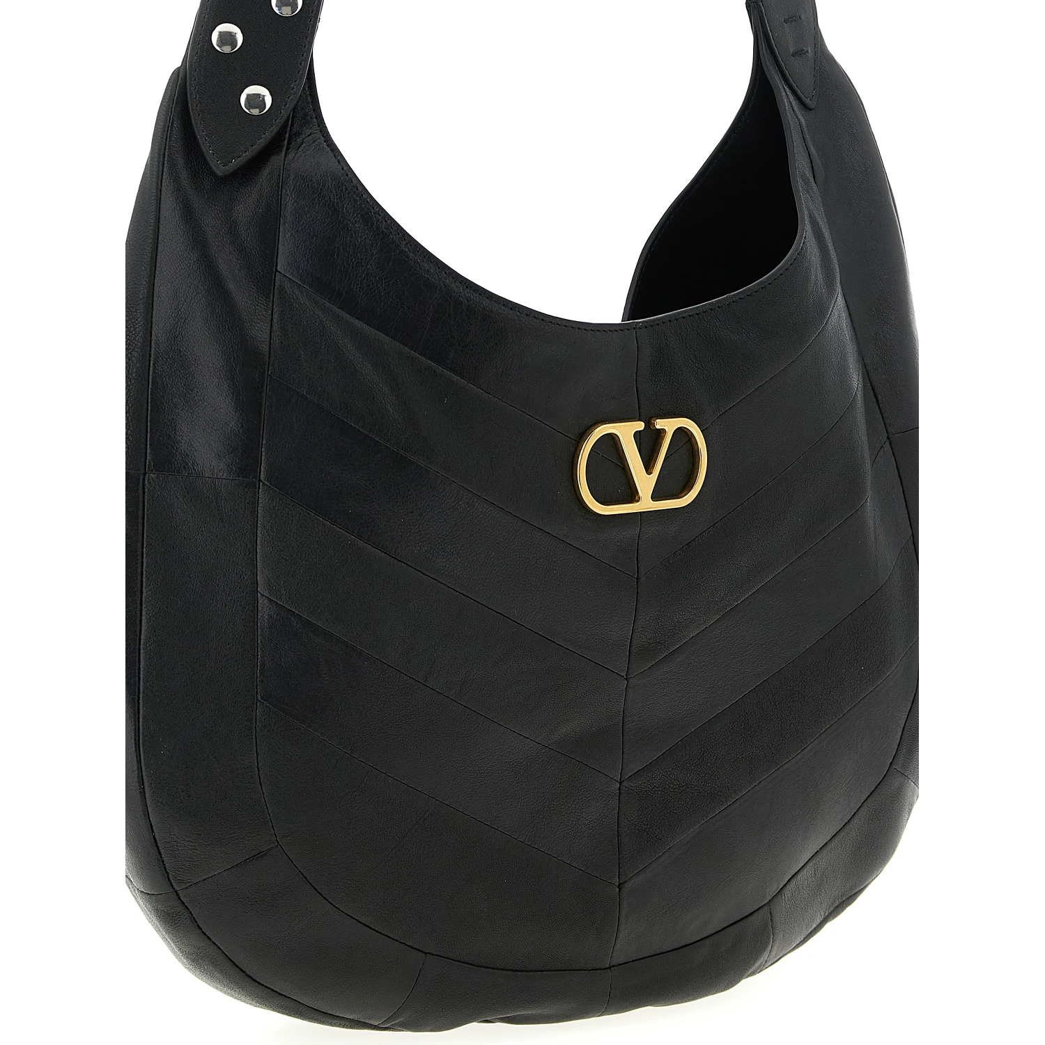 Black Lamb Leather Shoulder Bag