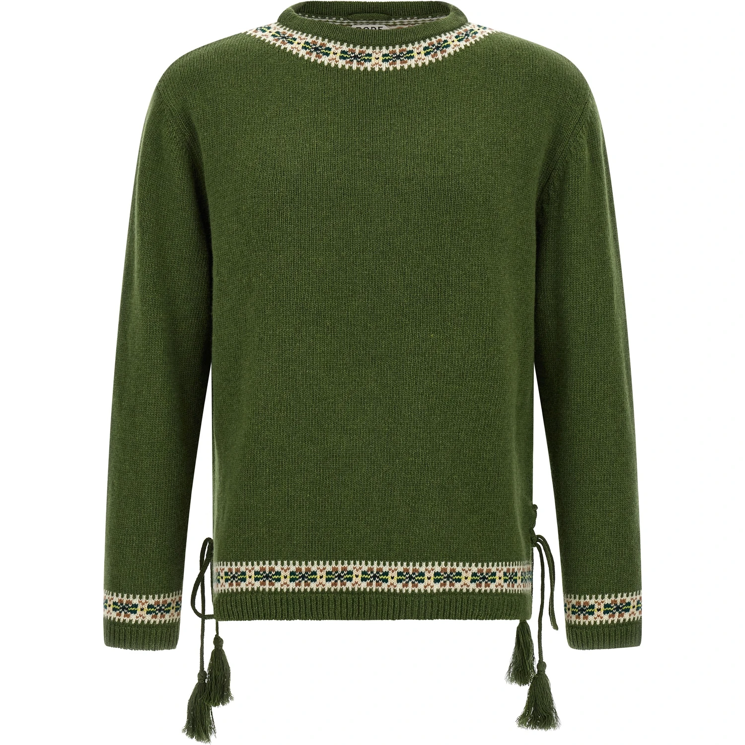 Bicolor Virgin Wool Cardigan
