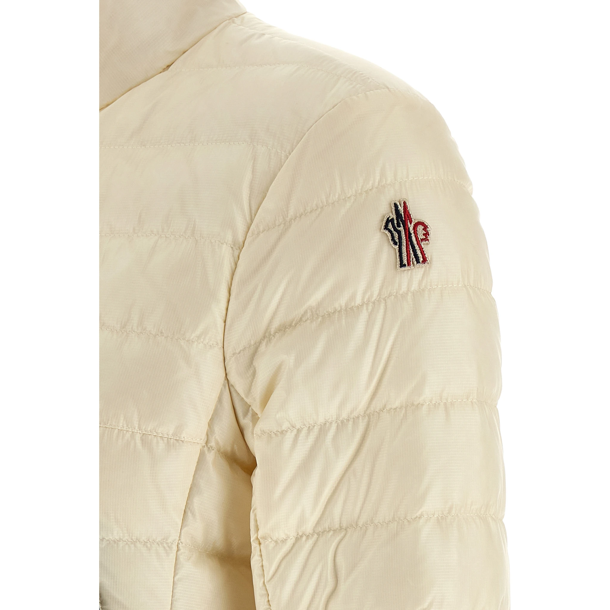 White Polyamide Full-Length Jacket