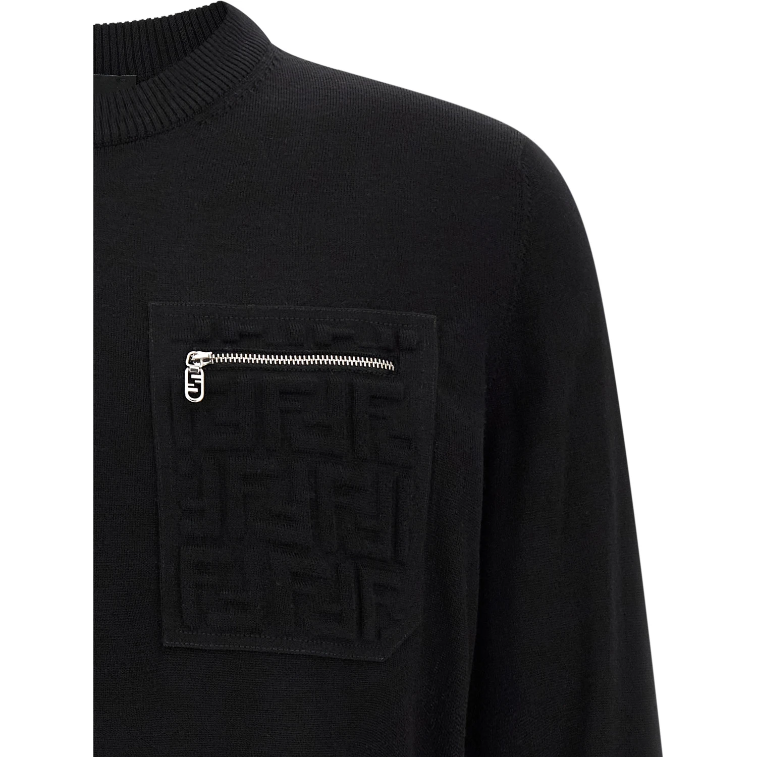 Black Virgin Wool Cardigan