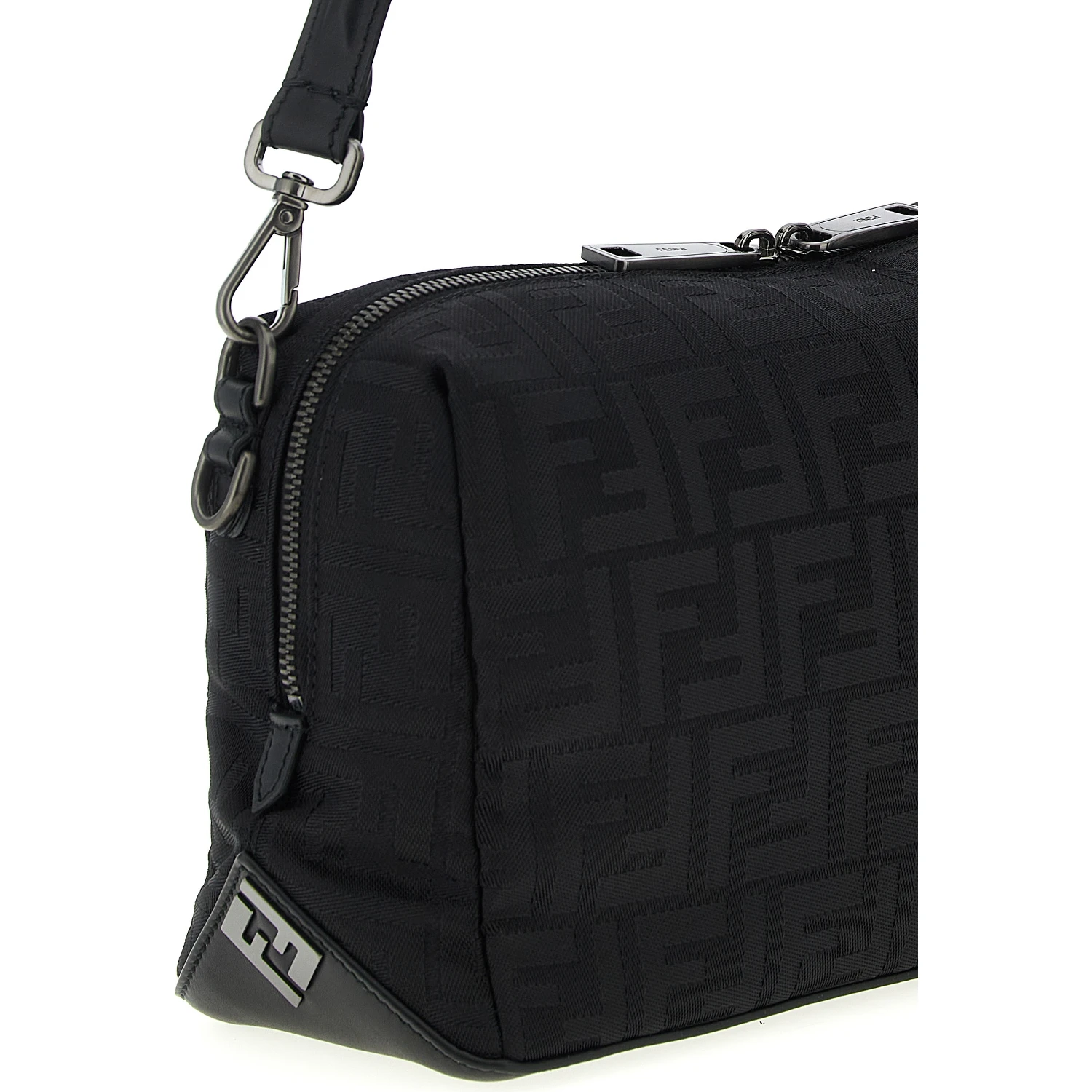 Black Polyamide Shoulder Bag