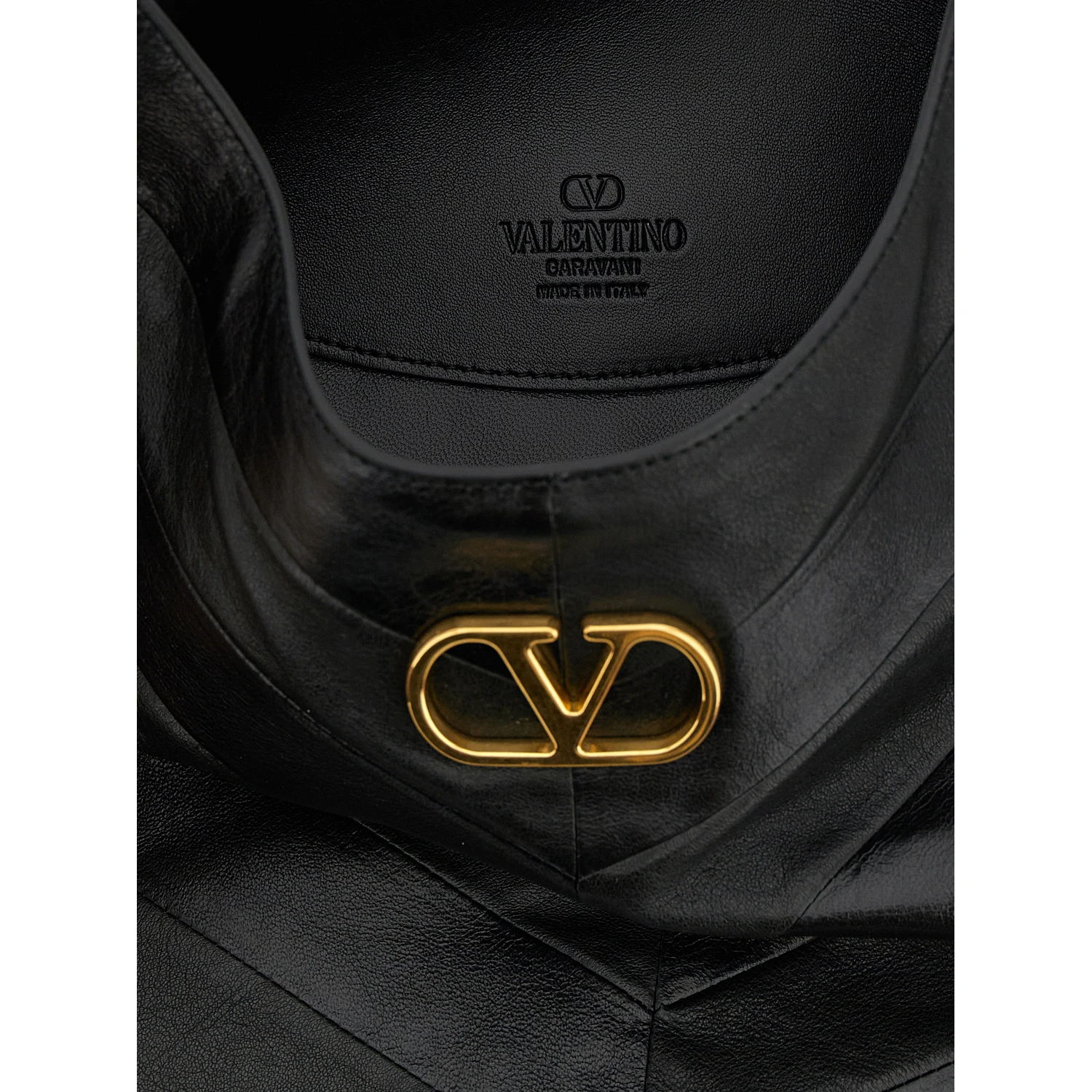 Black Lamb Leather Shoulder Bag
