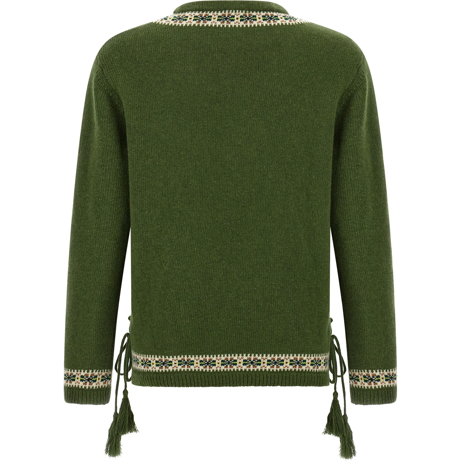 Bicolor Virgin Wool Cardigan