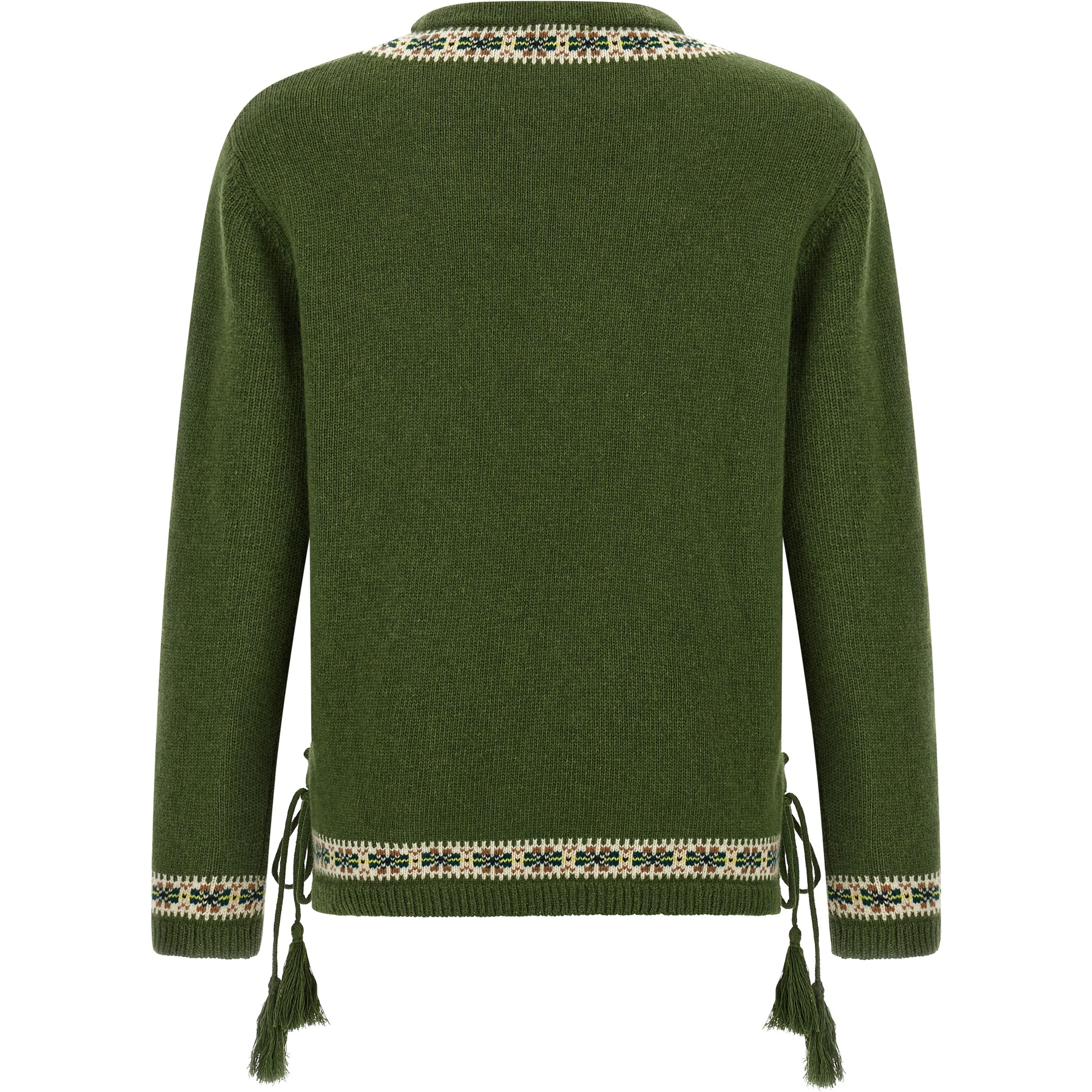 Bicolor Virgin Wool Cardigan