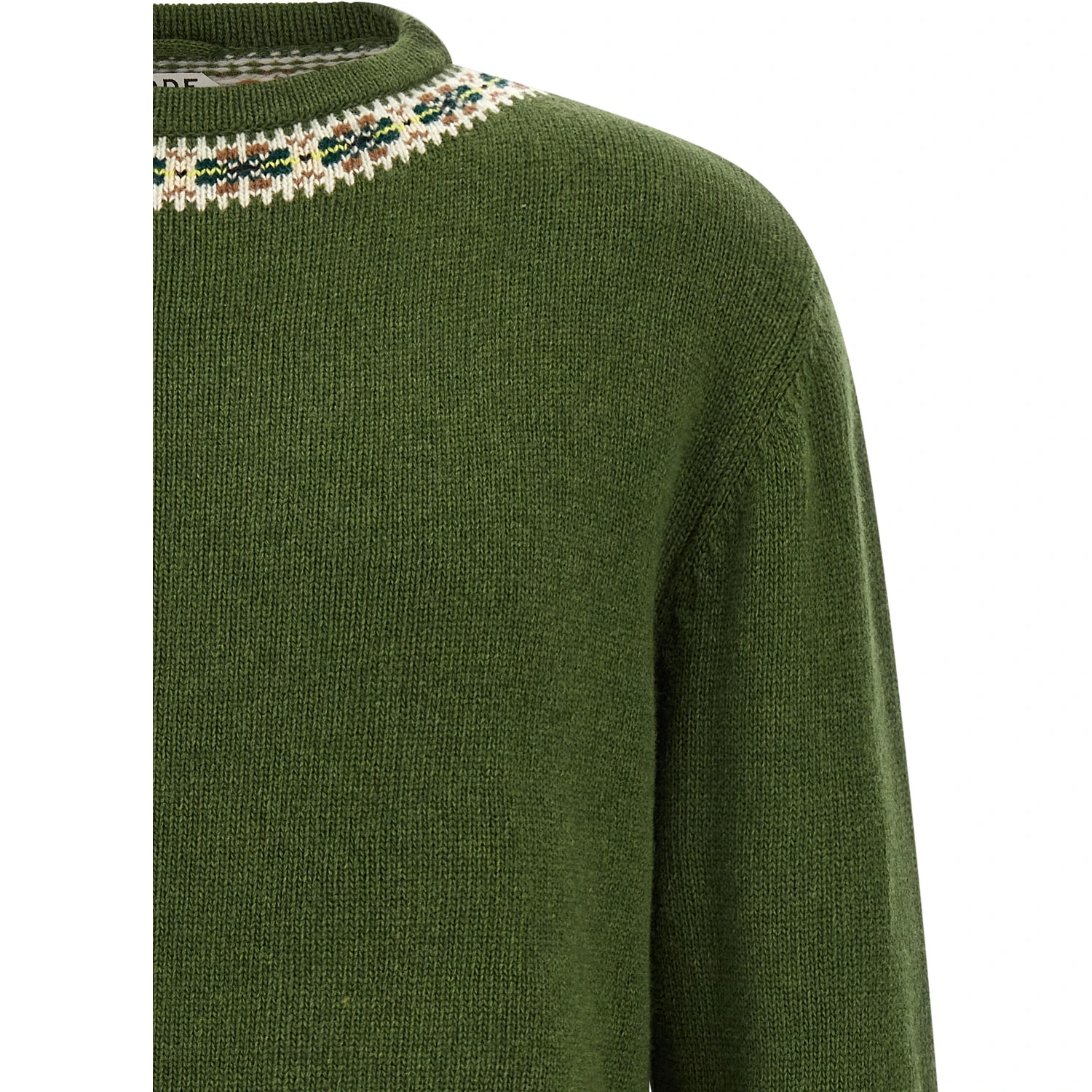 Bicolor Virgin Wool Cardigan
