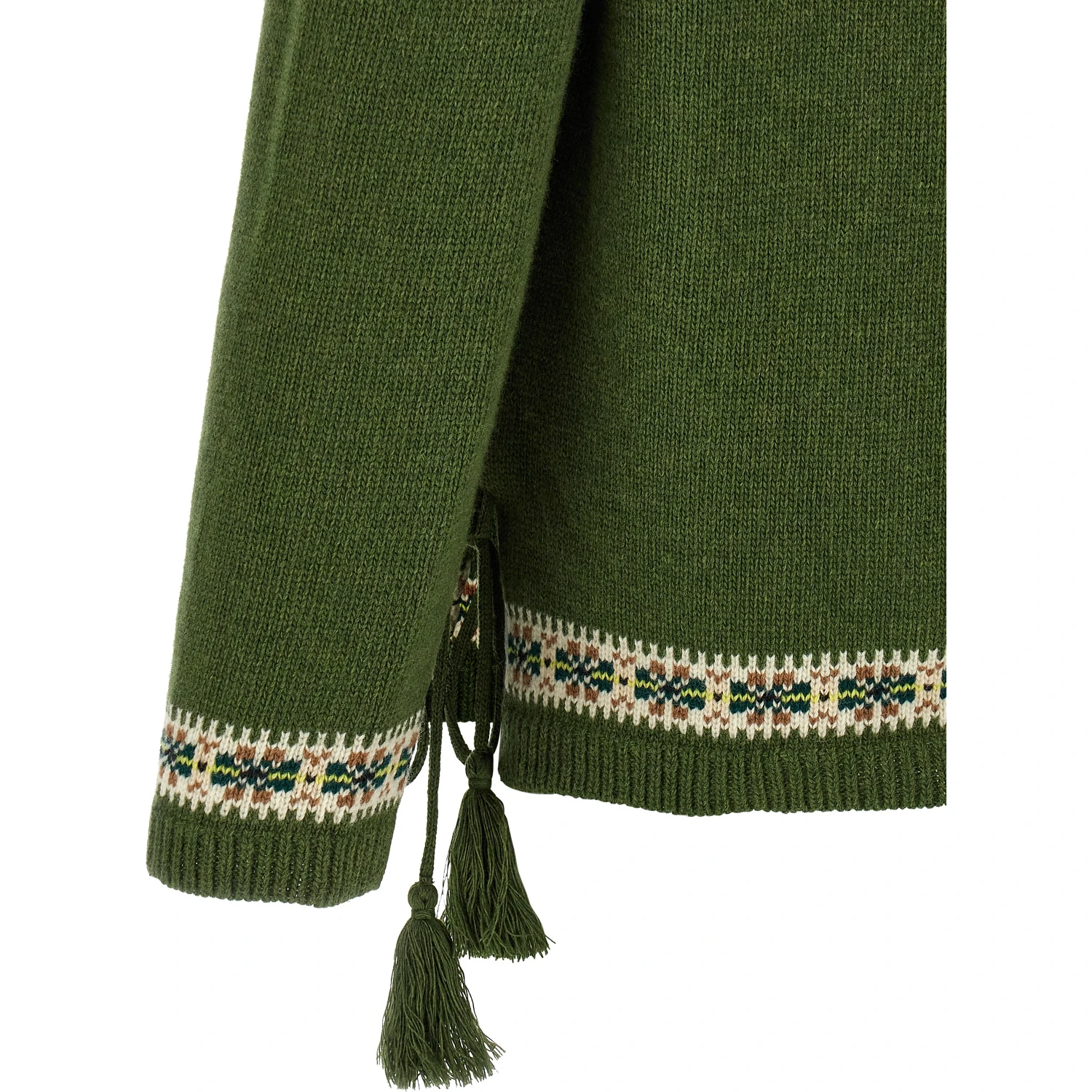 Bicolor Virgin Wool Cardigan