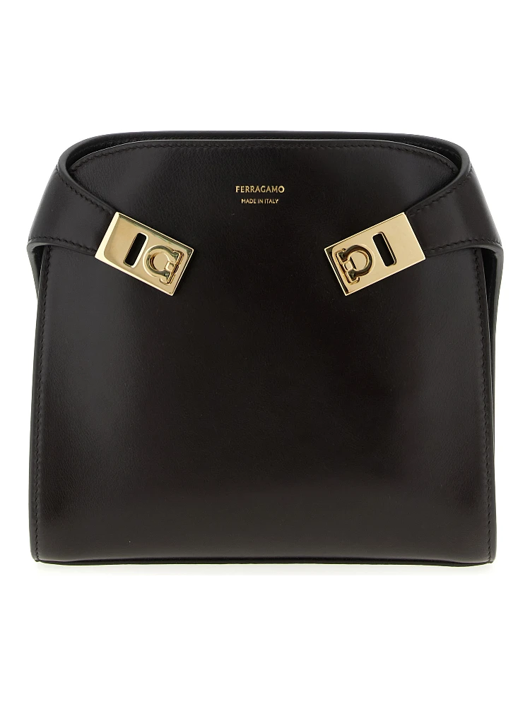 Brown Calfskin Crossbody Bag