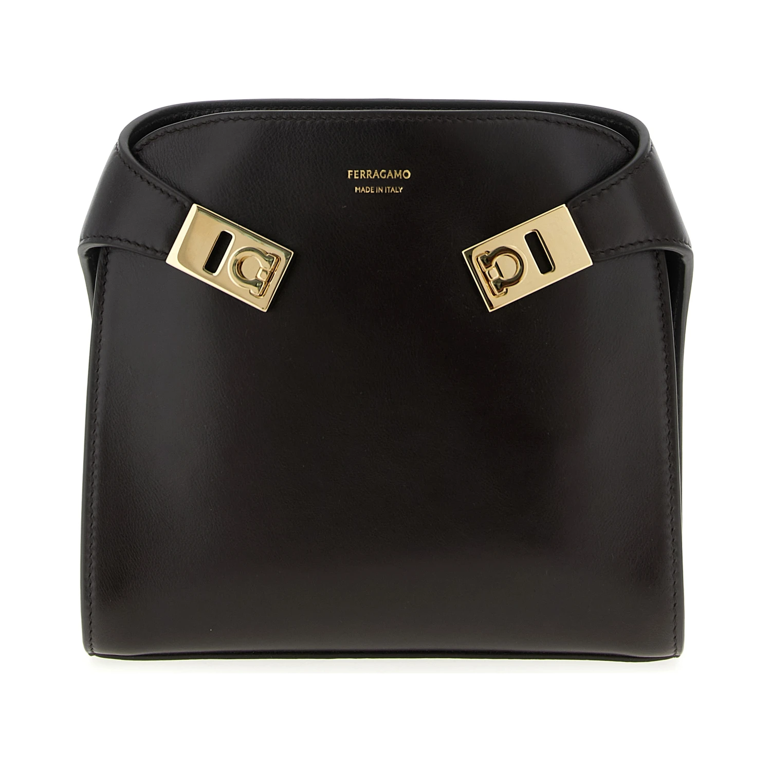 Brown Calfskin Crossbody Bag