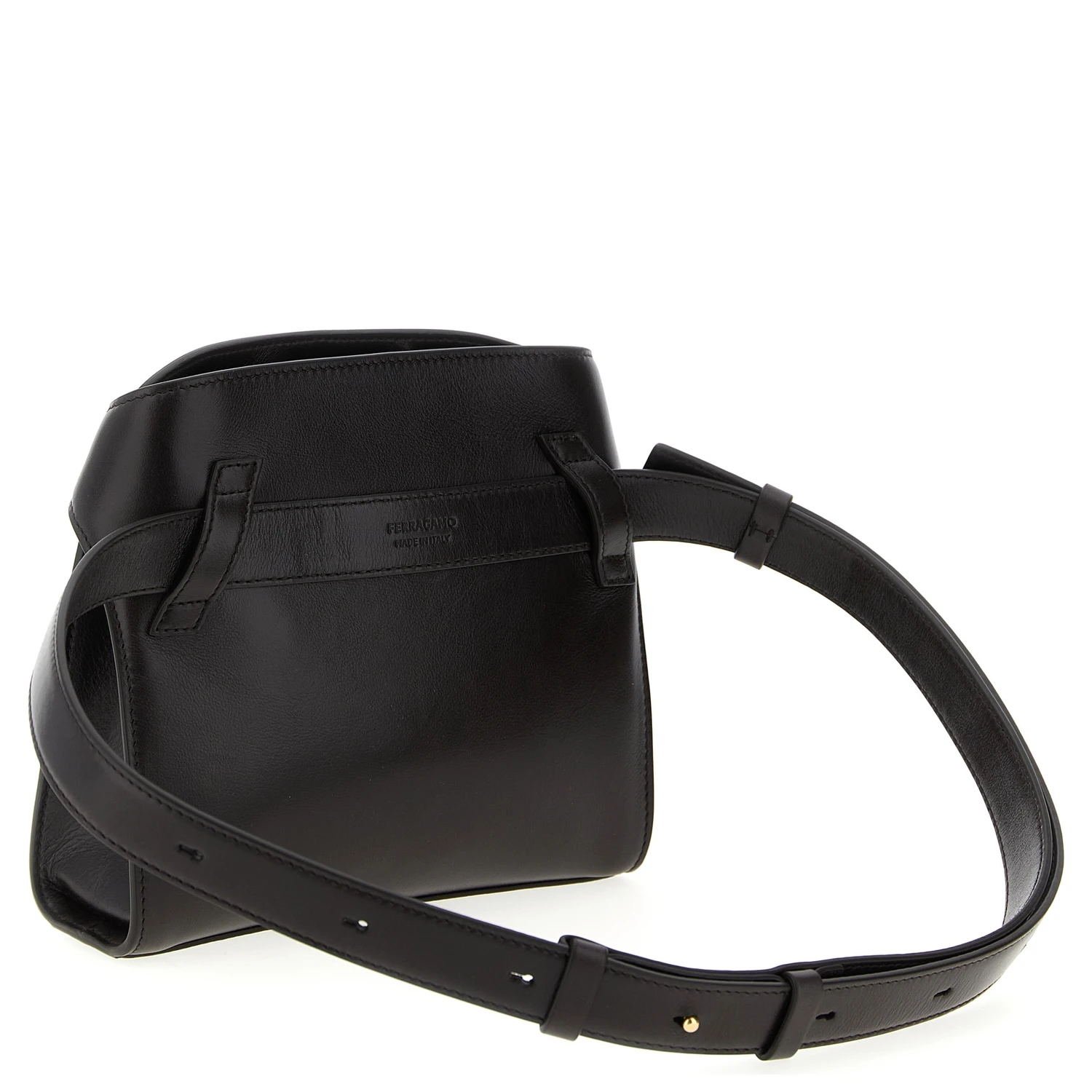 Brown Calfskin Crossbody Bag