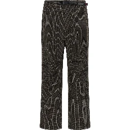 Brown Polyester Casual Pants