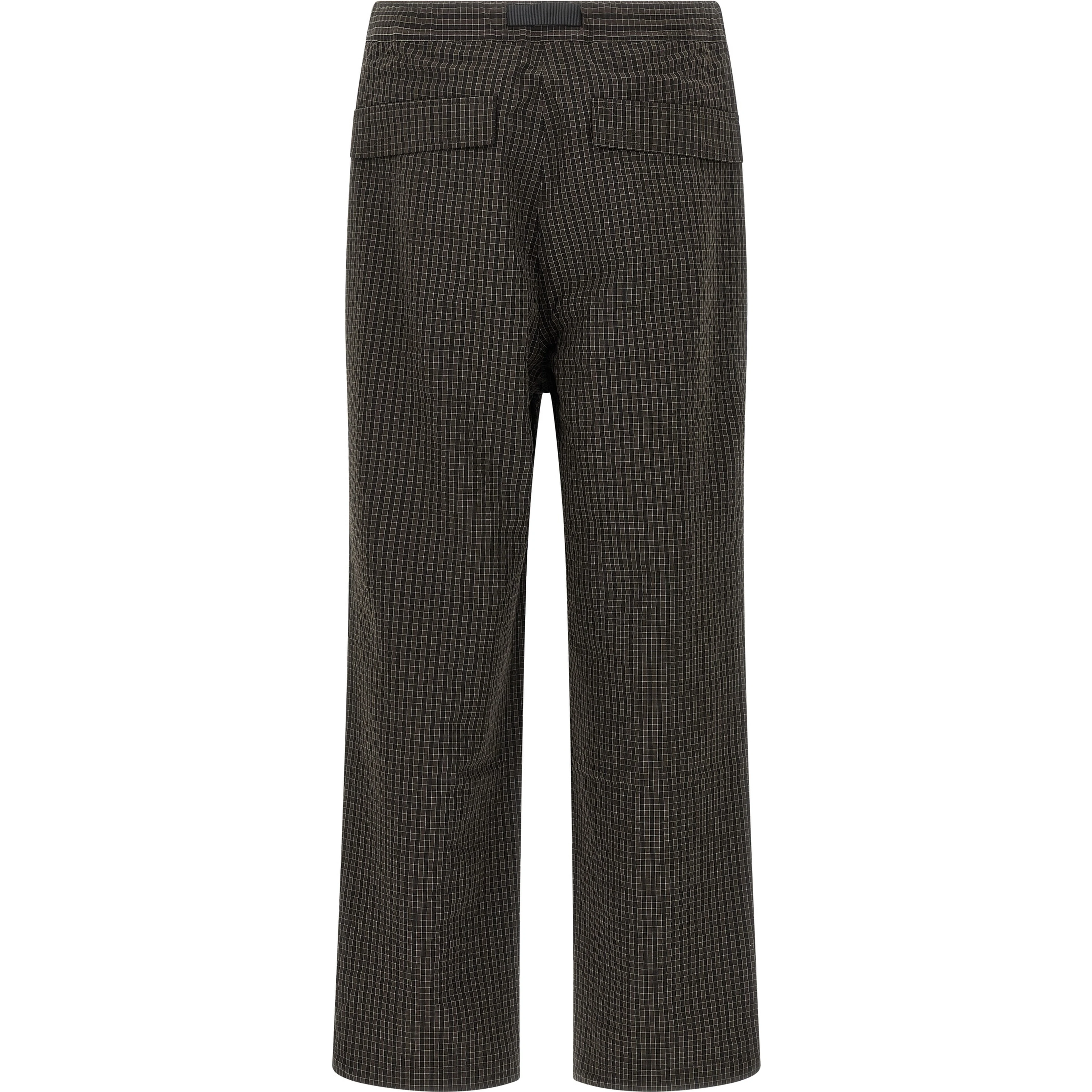 Brown Polyester Casual Pants