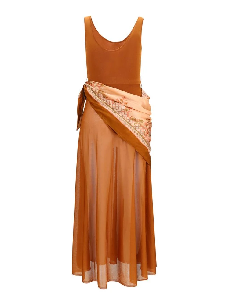 Brown Viscose Casual Dress alternative