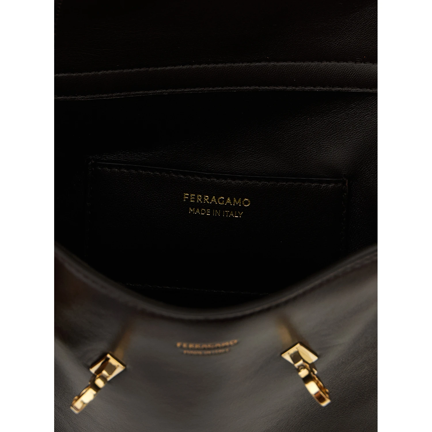 Brown Calfskin Crossbody Bag