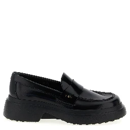 Black Calfskin Slip-On Loafers