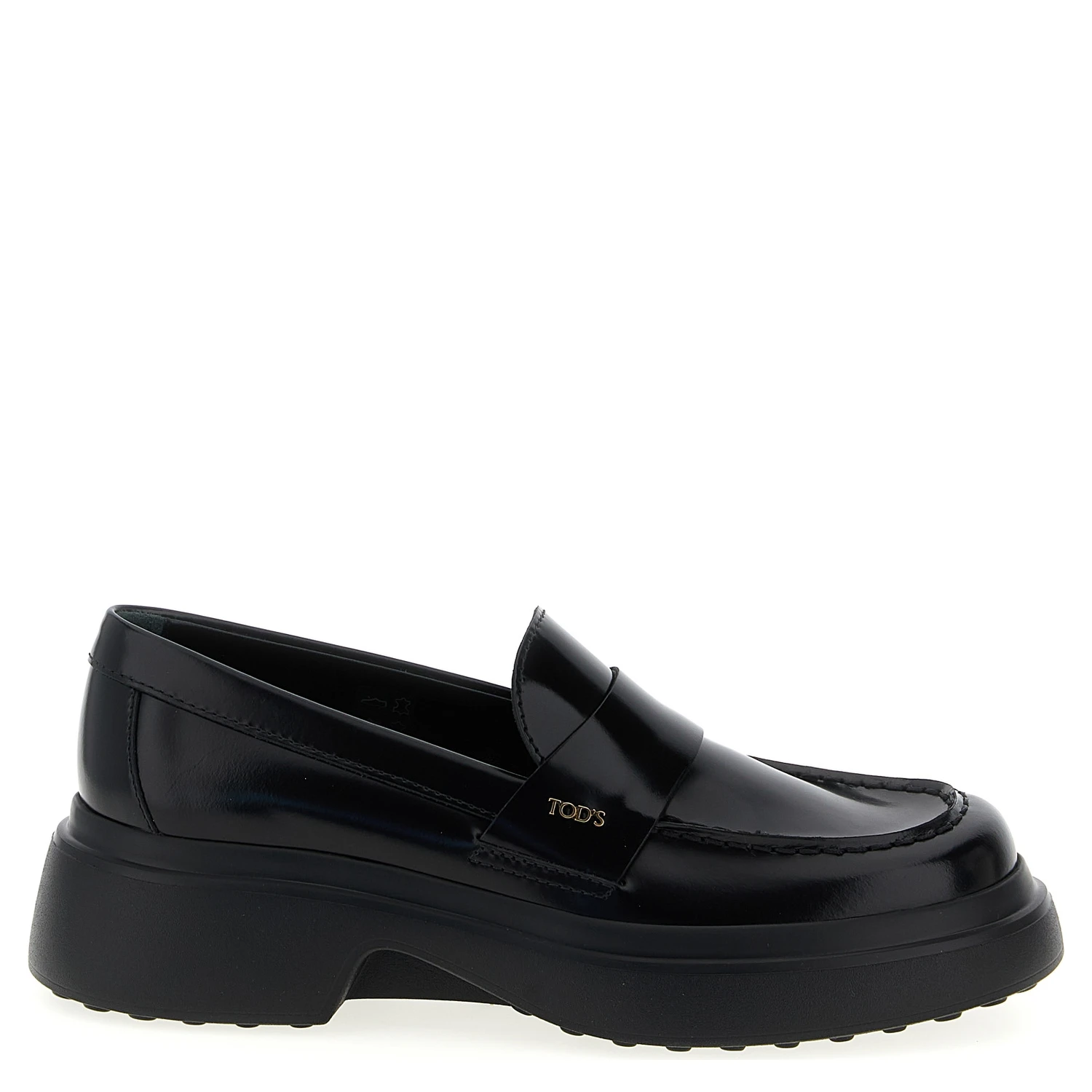 Black Calfskin Slip-On Loafers