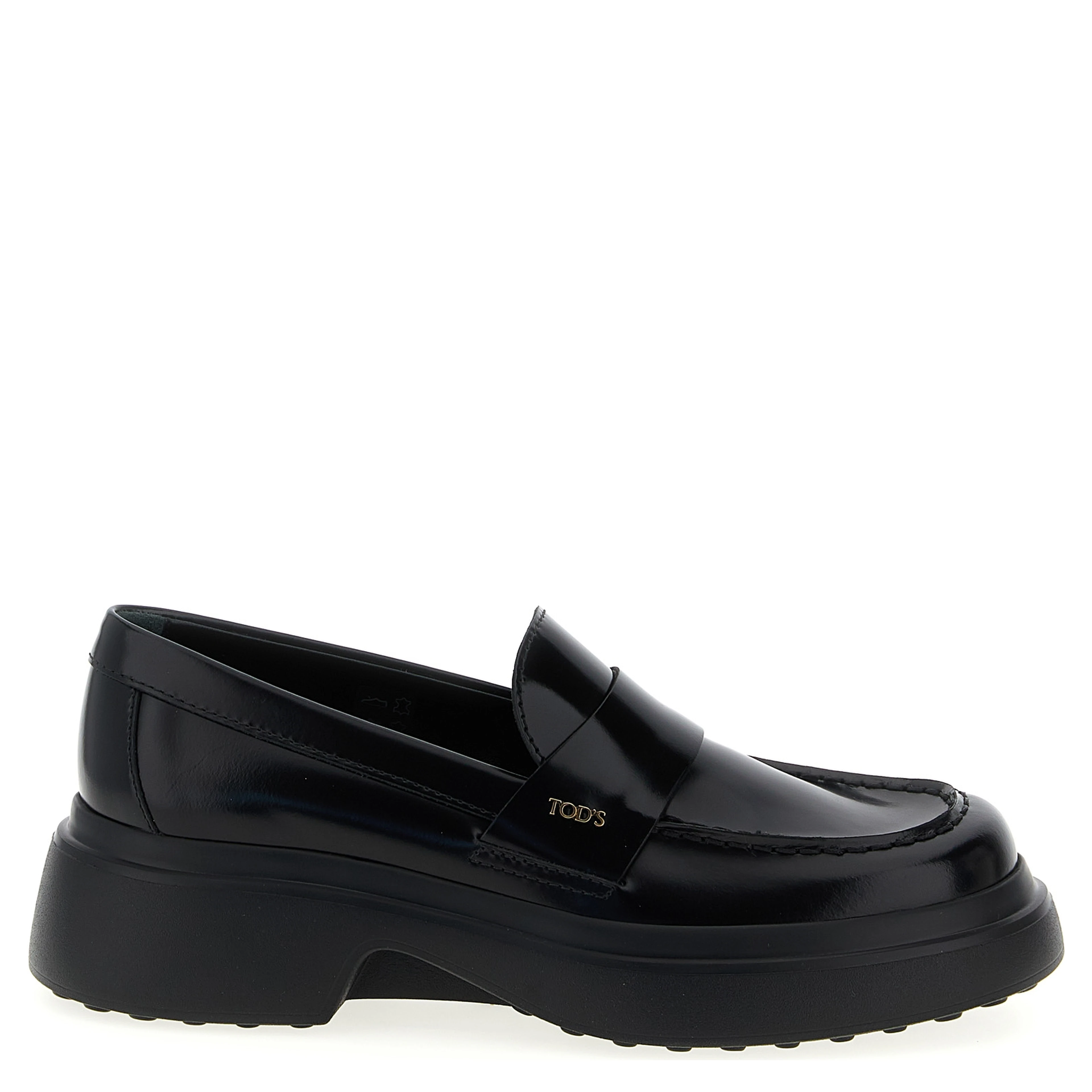 Black Calfskin Slip-On Loafers