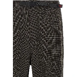 Brown Polyester Casual Pants