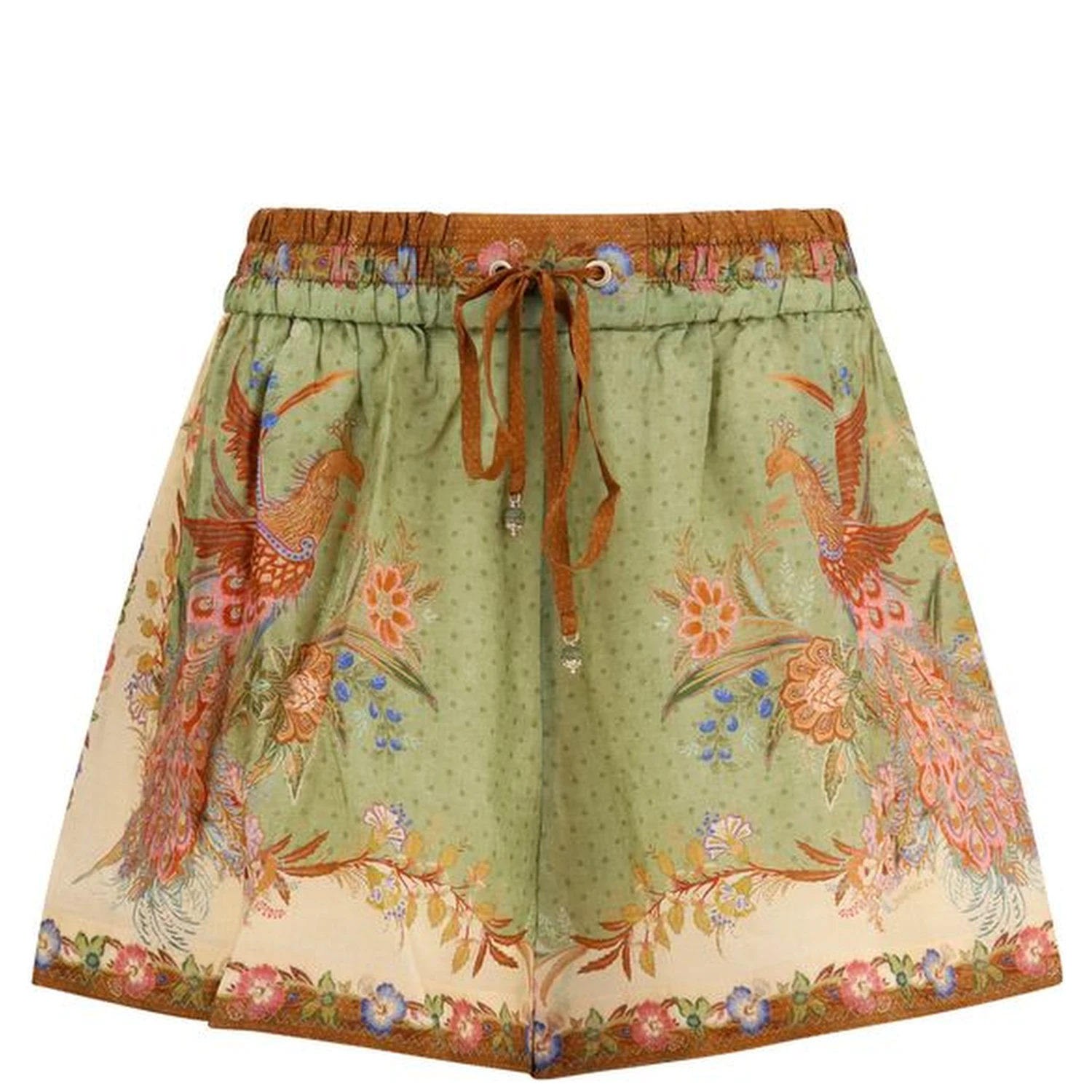 Multicolor Silk Bermuda Shorts