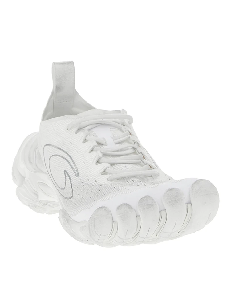 White Polyester Athletic Sneakers alternative