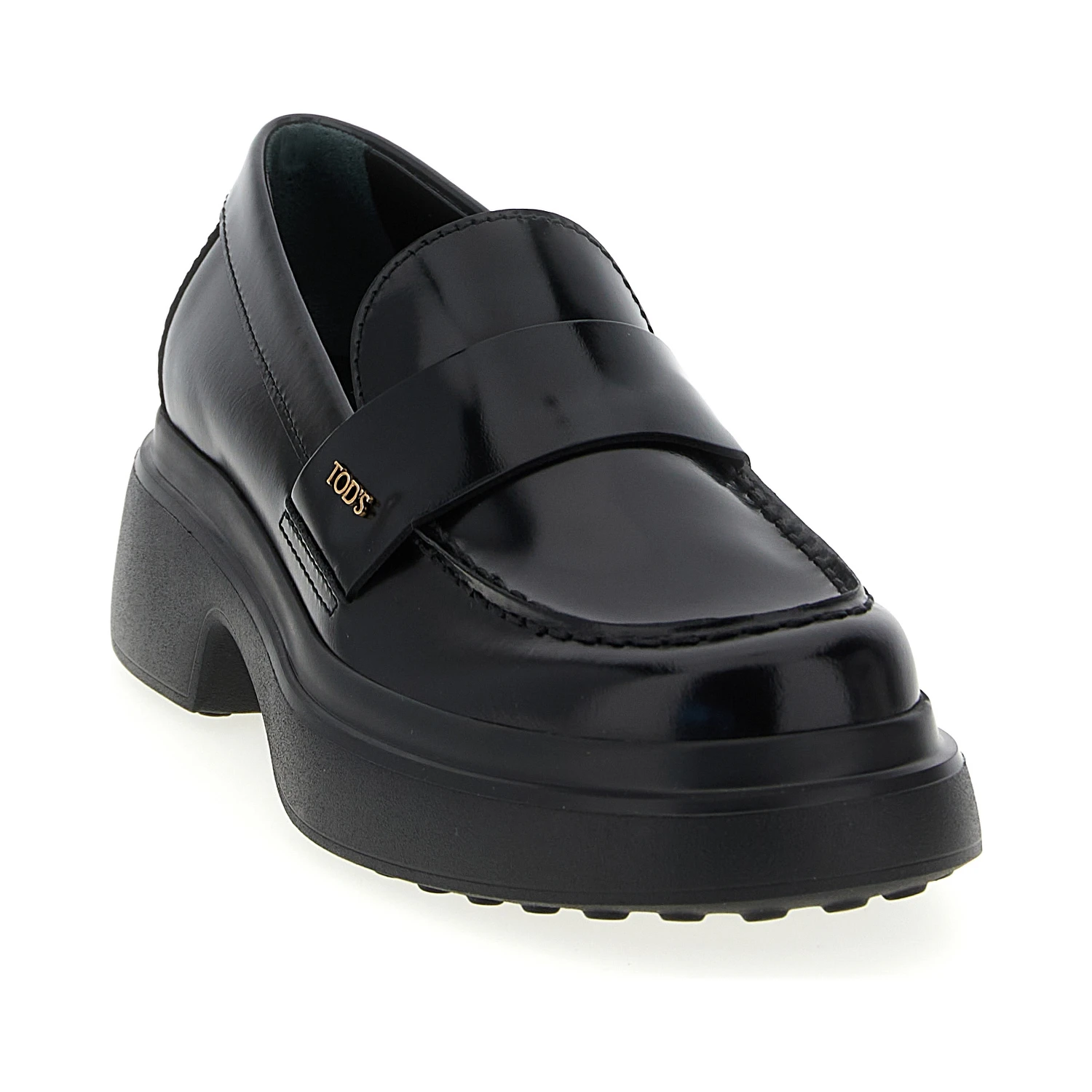 Black Calfskin Slip-On Loafers