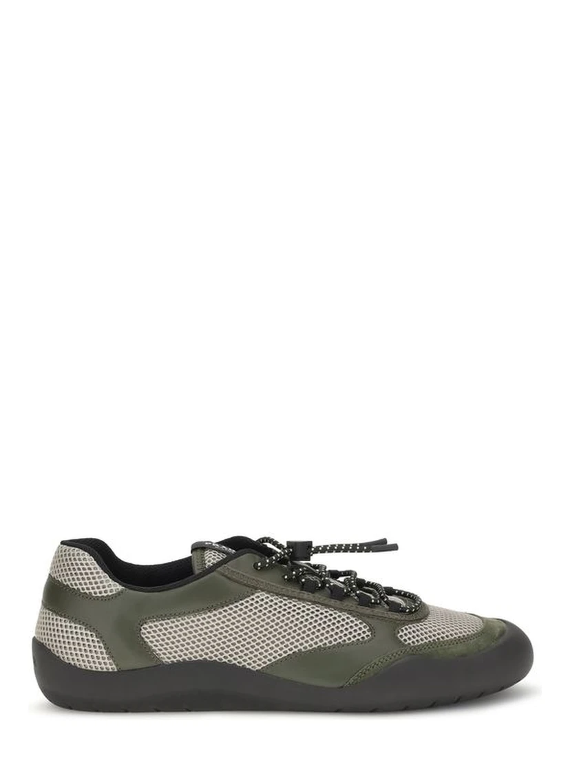 Bicolor Polyester Athletic Sneakers