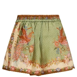 Multicolor Silk Bermuda Shorts