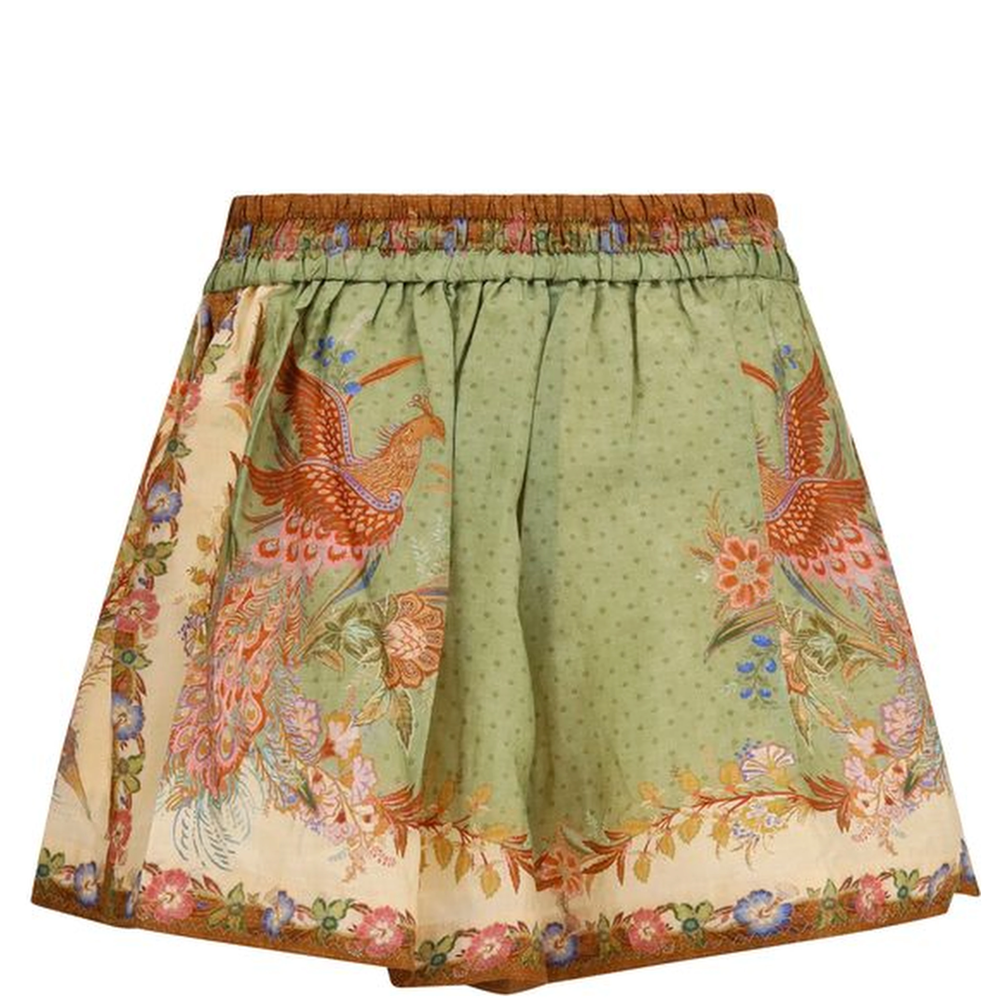 Multicolor Silk Bermuda Shorts