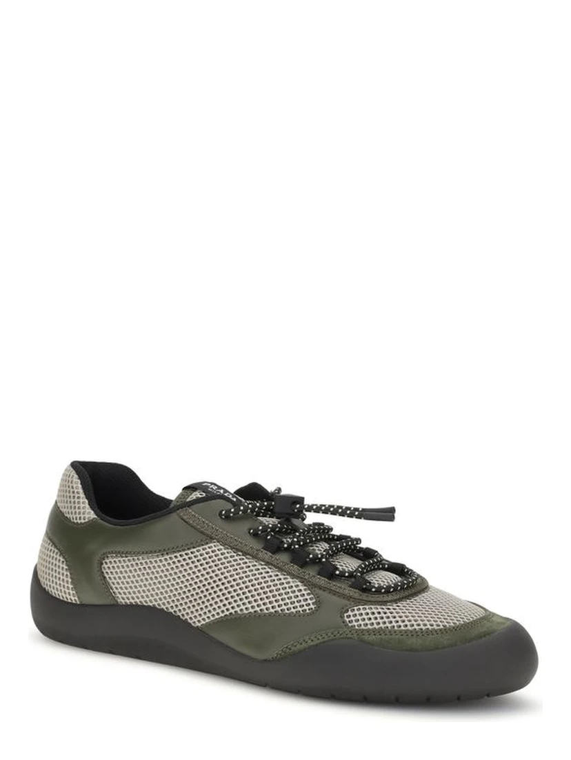 Bicolor Polyester Athletic Sneakers