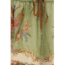 Multicolor Silk Bermuda Shorts