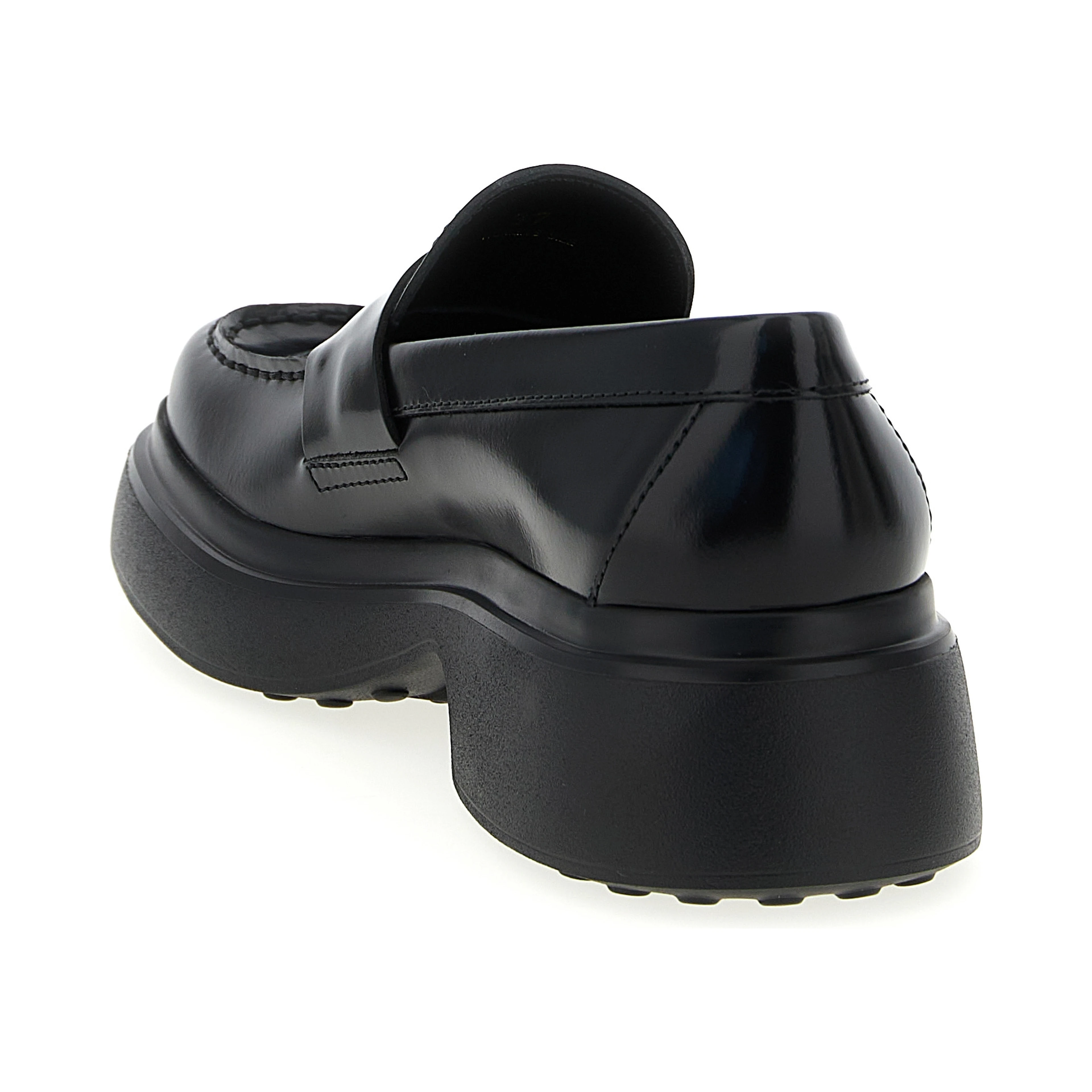 Black Calfskin Slip-On Loafers